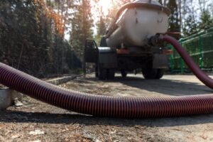 Vidange des canalisations par un camion