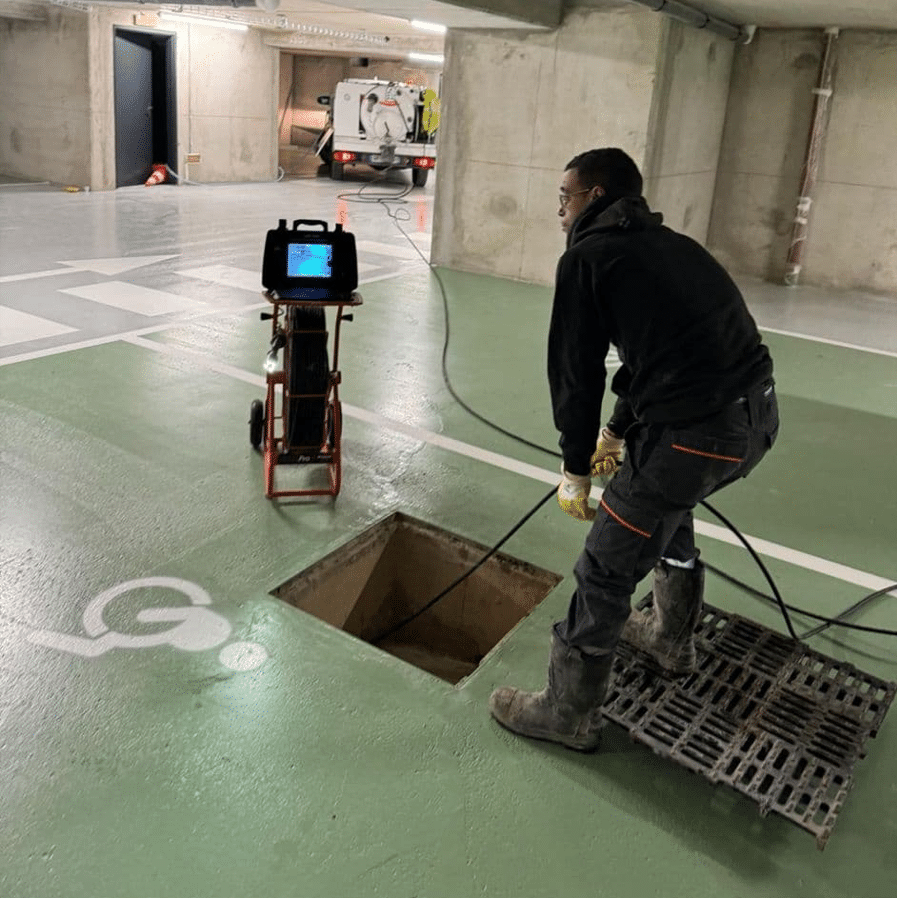 Curage colonne parking